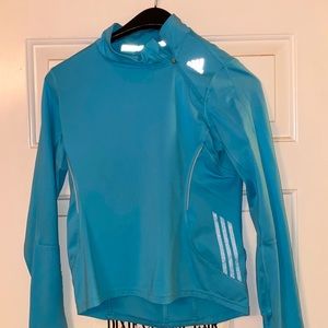 Blue adidas reflective pullover